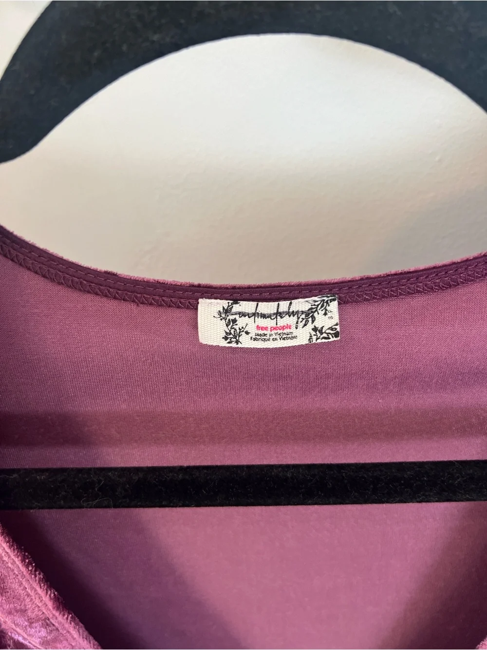 Intimately Free People Don't You Wish Velvet Bodysuit in Purple Small